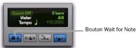 Avid Pro Tools 8.0 - Pour activer l'option Wait for Note : - 2