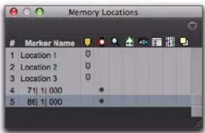 Avid Pro Tools 8.0 - Pour rappeler une sélection d'édition à l'alde d'un emplacement mémoire : - 1