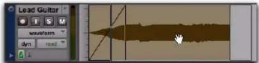 Avid Pro Tools 8.0 - Pour déplacer une sélection de région contenant des fondus ou des crossfades : - 1