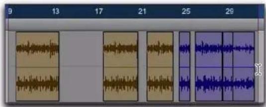 Avid Pro Tools 8.0 - Pour convertir une sélection de temps en sélection d'objet : - 1