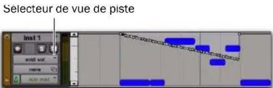 Avid Pro Tools 8.0 - Pour afficher des données du contrôleur MIDI pour une piste, effectuez l'une des opérations suivantes : - 1