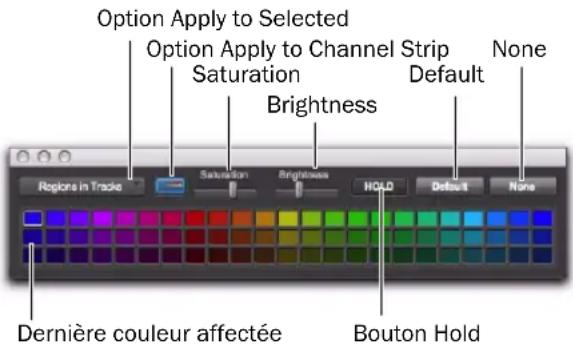 Avid Pro Tools 8.0 - Palette de couleurs - 1