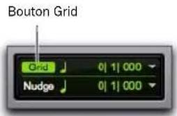 Avid Pro Tools 8.0 - Pour afficher (ou masquer) les lignes de la grille dans la fenêtre Edit ou une fenêtre de l'éditeur MIDI, effectuez l'une des opérations suivantes : - 1