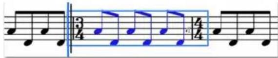 Avid Pro Tools 8.0 - Pour sélectionner des notes sur une ou plusieurs portées à l'aide du sélecteur de notes : - 1