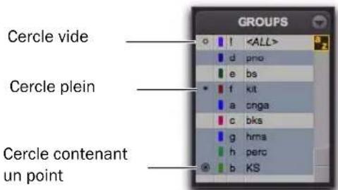 Avid Pro Tools 8.0 - Symboles de groupes - 1