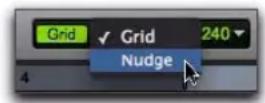 Avid Pro Tools 8.0 - Sélecteurs Grid et Nudge - 1