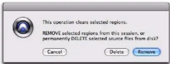 Avid Pro Tools 8.0 - Pour rechercher et supprimer les régions inutiles d'une session : - 1