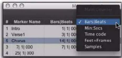 Avid Pro Tools 8.0 - Marker Name Bars/Boats Min-Secs - 1