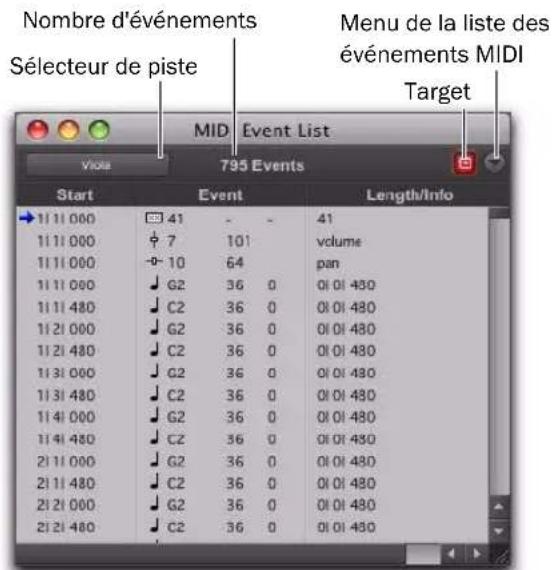 Avid Pro Tools 8.0 - Chapitre 32 : Liste des événements MIDI - 1