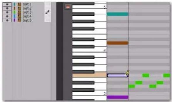 Avid Pro Tools 8.0 - Pour Insérer des notes MIDI sur une plste spécifique dans le volet Notes : - 4