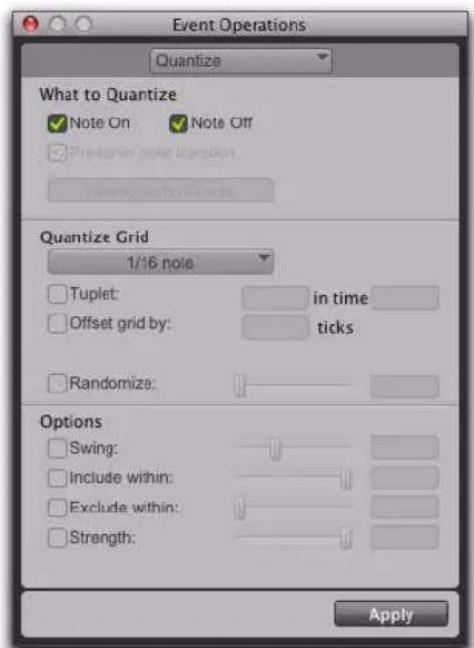 Avid Pro Tools 8.0 - Pour ouvrir une page donnée de la fenêtre Event Operations : - 1