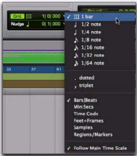Avid Pro Tools 8.0 - Configuration de la grille - 1