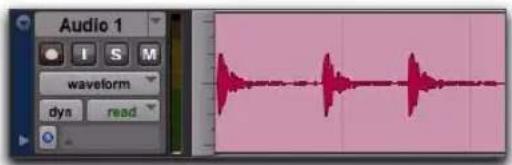 Avid Pro Tools 8.0 - Vue de la piste et contenu d'édition - 1