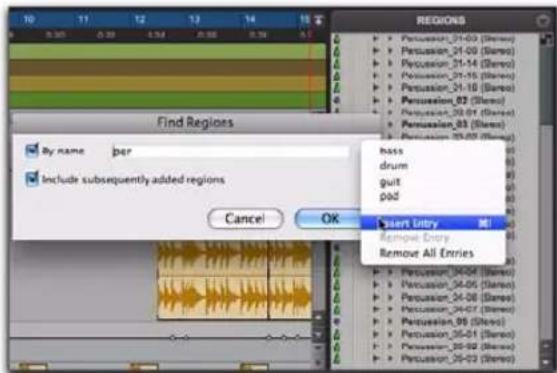 Avid Pro Tools 8.0 - Pour compiler un historique de recherche sans devoir effectuer chaque recherche : - 1