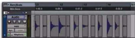 Avid Pro Tools 8.0 - Pour quantifier des régions audio : - 2