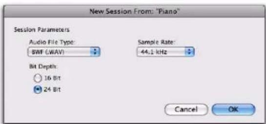 Avid Pro Tools 8.0 - Pour ouvrir un modèle de session Pro Tools et l'enregistrer en tant que nouvelle session : - 1
