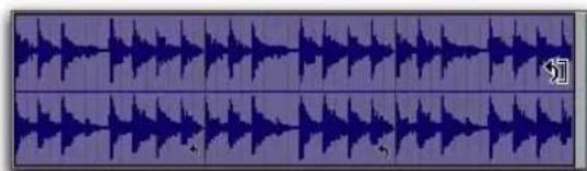 Avid Pro Tools 8.0 - Pour utiliser l'outil de trimming de boucle sur une région mise en boucle : - 2