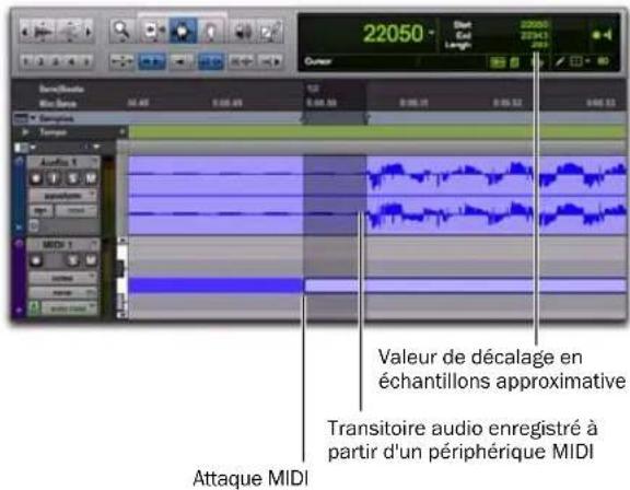 Avid Pro Tools 8.0 - Décalages de pistes MIDI et de pistes d'instrument - 1