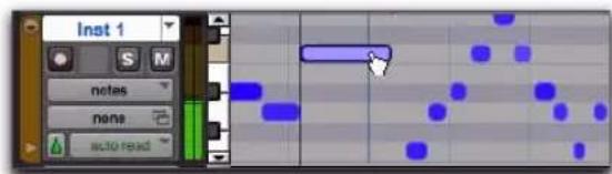 Avid Pro Tools 8.0 - Pour transposer une note MIDI : - 1