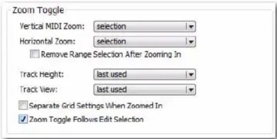 Avid Pro Tools 8.0 - Pour modifiez les préférences du changement de zoom : - 1
