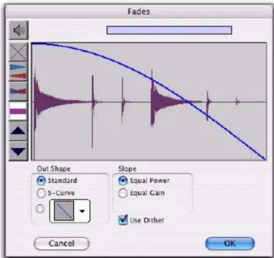 Avid Pro Tools 8.0 - Boîte de dialogue Fades - 1