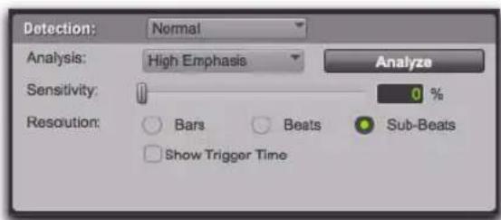 Avid Pro Tools 8.0 - Pour calculer le tempo d'une sélection avec Beat Detective : - 1