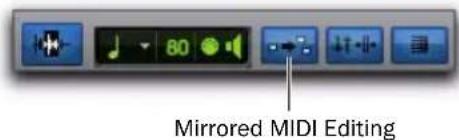 Avid Pro Tools 8.0 - Pour activer l'édition MIDI en miroir, procédez comme suit : - 1