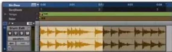 Avid Pro Tools 8.0 - Pour définir une sélection dans Beat Detective : - 3