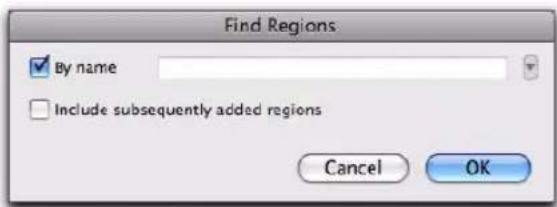 Avid Pro Tools 8.0 - Pour rechercher et afficher les régions dans la liste des régions : - 1