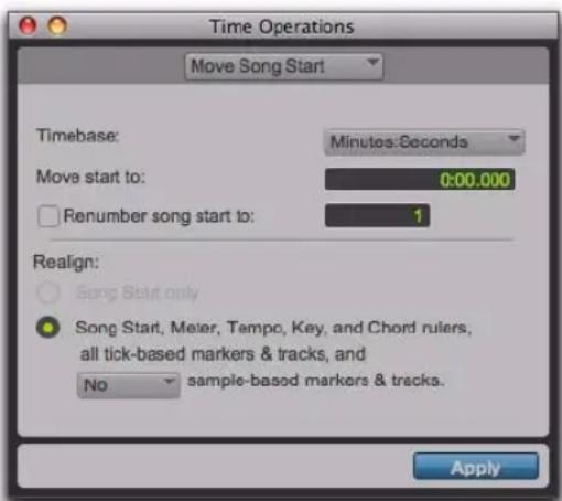 Avid Pro Tools 8.0 - Déplacement du début d'un morceau - 1