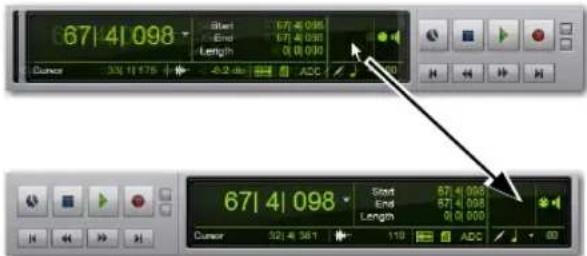 Avid Pro Tools 8.0 - Pour réorganiser les commandes et affichages dans la barre d'outils de la fenêtre Edit, ou des fenêtres de l'éditeur MIDI ou Score : - 1