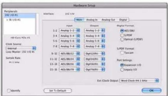 Avid Pro Tools 8.0 - Configuration des interfaces audio - 1