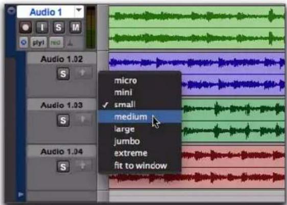 Avid Pro Tools 8.0 - Pour redimensionner une ligne de playlist, effectuez l'une des opérations suivantes : - 2