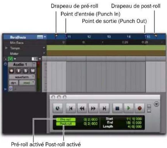 Avid Pro Tools 8.0 - Enregistrement audio fractionné sur une plage spécifiée - 2