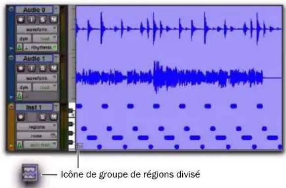 Avid Pro Tools 8.0 - Division de groupes de régions multipistes - 1