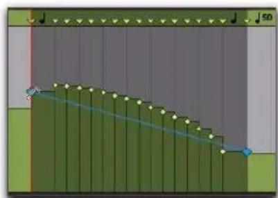 Avid Pro Tools 8.0 - Pour ajuster le degré de changement du tempo en temps absolu avec l'outil de trimming : - 1