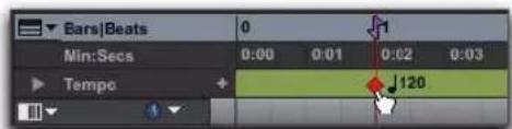 Avid Pro Tools 8.0 - Pour déplacer le marqueur de début de morceau en le faisant glisser : - 1