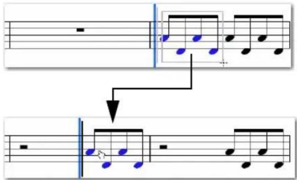 Avid Pro Tools 8.0 - Pour déplacer les notes vers un autre emplacement temporel : - 1