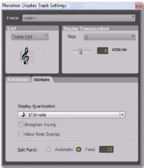Avid Pro Tools 8.0 - Paramètres d'affichage de la notation sur les pistes - 1