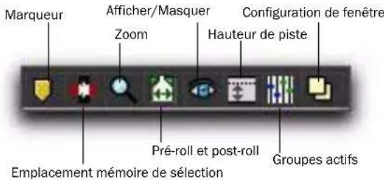 Avid Pro Tools 8.0 - Icônes des filtres d'affichage - 1