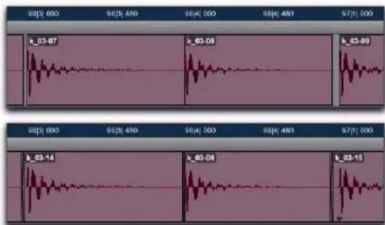 Avid Pro Tools 8.0 - Pour utiliser l'option Edit Smoothing sur les régions conformées : - 1