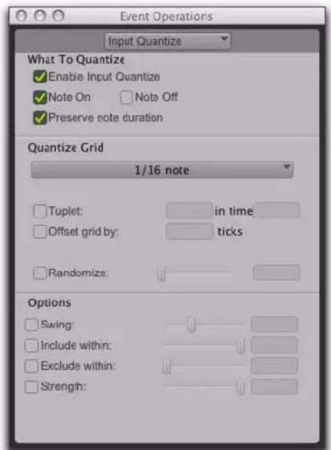 Avid Pro Tools 8.0 - Input Quantize - 1