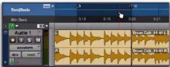 Avid Pro Tools 8.0 - Pour écouter une transition de boucle : - 1