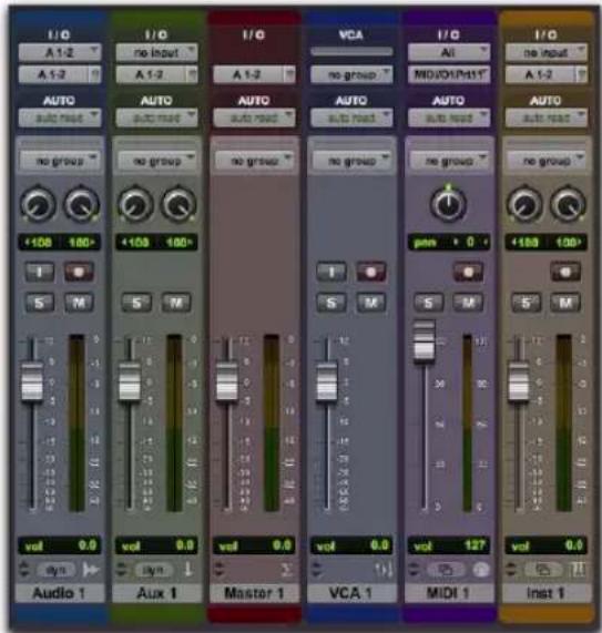 Avid Pro Tools 8.0 - Pour appliquer un codage couleur des pistes aux voles : - 1