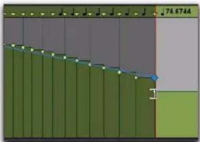 Avid Pro Tools 8.0 - Pour mettre à l'échelle la durée de changement du tempo à l'aide de l'outil de trimming : - 1