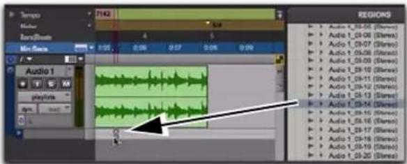 Avid Pro Tools 8.0 - Pour afficher les lignes de playlist d'une piste : - 3