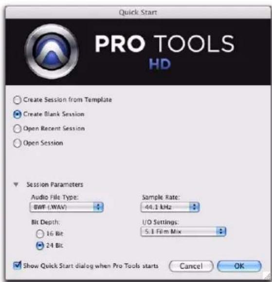 Avid Pro Tools 8.0 - Pour créer une session vide : - 1