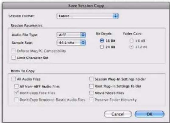 Avid Pro Tools 8.0 - Enregistrement d'une copie de la session - 2