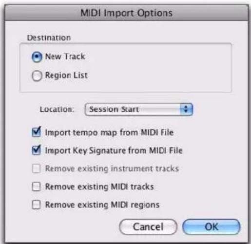 Avid Pro Tools 8.0 - Import MIDI - 1