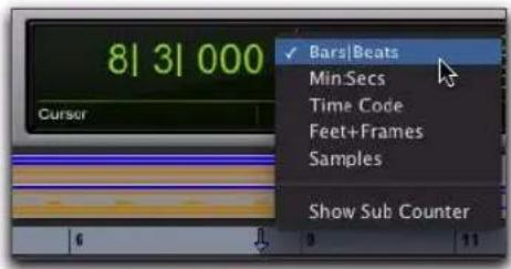 Avid Pro Tools 8.0 - Définition de l'échelle temporelle principale - 1